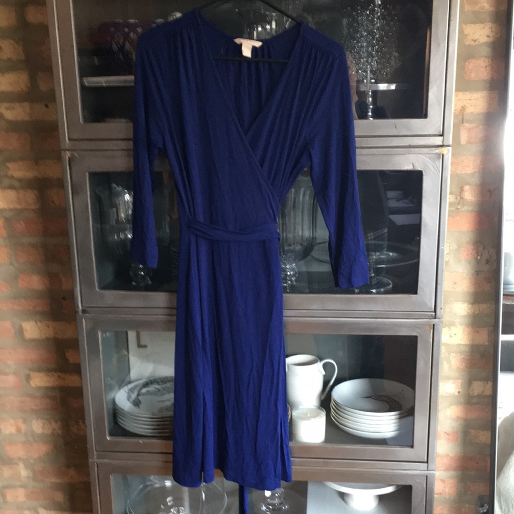 Banana Republic blue wrap dress size 8